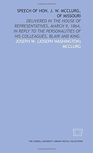Speech hon mcclurg - hon, j