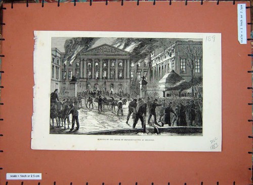 Original old antique print - original,