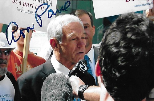 Ron paul signed 4x6 photo - paul,