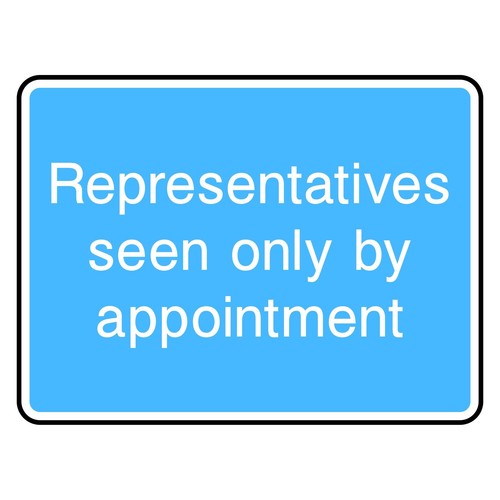 Representatives seen only - only, sign
