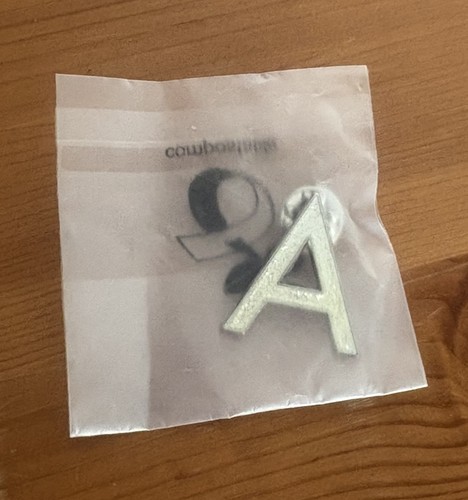 Avon silver letter pin - avon,