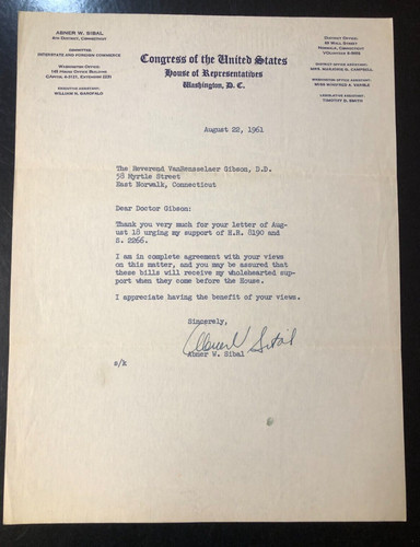 1961 rep abner woodruff - ct,